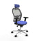 Piqueras y Crespo 2D086N2 - Bureaustoel - Verstelbare hoofdsteun - Licht Blauw