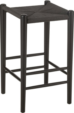 J-Line barkruk Orientaal - beukenhout/touw - zwart