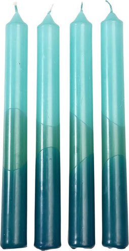 Rex Dip dye kaarsen set van 4 - Blauw - Kaars