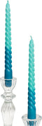 Rex Dip dye spiraalkaarsen set van 4 - Blauw - Kaars