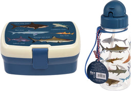 Rex London Lunchbox set met Broodtrommel / Drinkfles - Haai