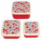 Rex London set van 3 snackdoosjes en Waterfles met rietje Kids - Tilde
