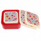 Rex London set van 3 snackdoosjes en Waterfles met rietje Kids - Tilde