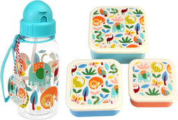 Rex school set met Drinkfles en Snackdoosjes (3 stuks) - Wild wonders