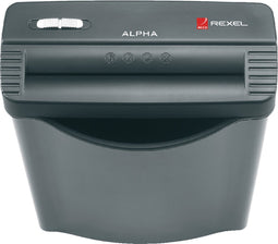Rexel Alpha Cross Cut Papierversnipperaar P-4 Snippers - Invoer tot 5 A4 Vellen - Zwart