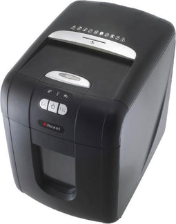 Rexel Autofeed Auto+ 130M Papierversnipperaar Voor Kantoor - Veiligheidsniveau: DIN P- 5 Snippers - Tot 130 Vellen - Vernietigt Documenten, Cd's, Creditcards, Nietjes En Paperclips - Opvangbak Van 26 Liter - Zwart