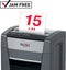 Rexel Momentum P515+ Ultrastille Papierversnipperaar voor Kantoor - P-5 Microsnippers - Vernietigt tot 15 Vellen - Zwart