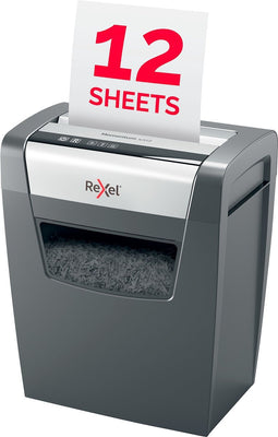 Rexel Momentum X312 Papierversnipperaar - P-3 Snippers - voor Kantoor En Thuiswerken - Tot 12 A4-Vellen - Zwart