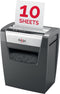 Rexel Momentum X410 Papierversnipperaar P-4 Snippers voor Thuiskantoor/Thuiswerkplek - Invoer tot 10 A4-Vellen - Zwart