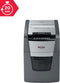 Rexel Optimum AutoFeed+ 100M Fluisterstille Papierversnipperaar P-5 Micro voor Thuiskantoor/Thuiswerkplek - Invoer tot 100 Vellen - Zwart