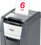 Rexel Optimum AutoFeed+150M Fluisterstille Papierversnipperaar P-5 Micro voor Thuiskantoor/Thuiswerkplek - Invoer tot 150 Vellen - Zwart