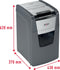 Rexel Optimum AutoFeed+ 150X Fluisterstille Papierversnipperaar P-4 Snippers voor Thuiskantoor/Thuiswerkplek - Invoer tot 150 Vellen - Zwart