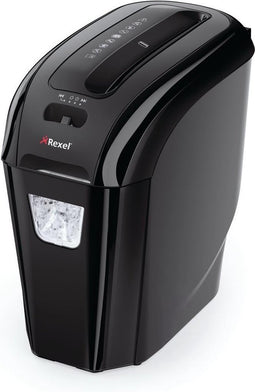 Rexel ProStyle+7 Papierversnipperaar Met Anti-Vastloop Technologie - Voor Kantoor En Thuiswerken - Veiligheidsniveau: DIN P- 4 Snippers - Tot 7 A4-Vellen - Vernietigt Documenten, Creditcards, Nietjes En Paperclips - Opvangbak Van 12 Liter - Zwart