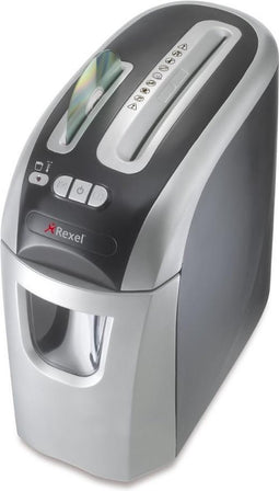 Rexel Prostyle+ Papierversnipperaar voor Thuis/Thuiswerken - P- 4 Snippers - Invoer tot 12 A4-Vellen - Vernietigt Documenten, Cd's, Nietjes En Paperclips - Opvangbak Van 20 Liter - Zwart