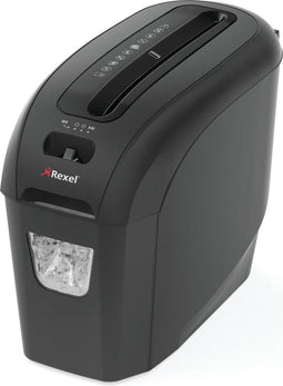 Rexel ProStyle+ SC Papierversnipperaar voor Thuiskantoor/Thuiswerkplek - P- 1 Stroken - Invoer tot 7 A4-Vellen - Vernietigt Documenten, Creditcards, Nietjes En Paperclips - Opvangbak Van 7 Liter - Zwart