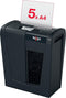 Rexel Secure S5 Stille Papierversnipperaar P-2 Stroken voor Thuis/Thuiswerken - Invoer tot 5 Vellen - Zwart