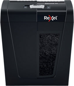 Rexel Secure X8 Stille Papierversnipperaar P-4 Snippers voor Thuis/Thuiswerken - Invoer tot 8 Vellen - Zwart