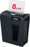 Rexel Secure X8 Stille Papierversnipperaar P-4 Snippers voor Thuis/Thuiswerken - Invoer tot 8 Vellen - Zwart