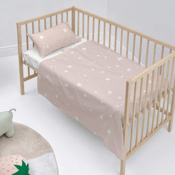 Happy Friday Sheet set 2 pieces Little star pink 120x180 cm (Cot bed) Pink