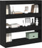 vidaXL - Boekenkast/Room - Divider - Zwart - Eiken - 100x30x103cm - Engineered - Hout