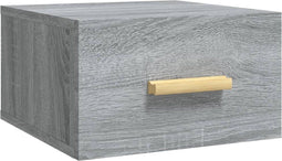 vidaXL - Nachtkastje - wandgemonteerd - 35x35x20 - cm - grijs - sonoma - eikenkleur