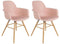 Zuiver Albert Kuip Eetkamerstoelen met armleuning Roze - Set van 2