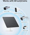 eufy Security Zonnepaneel 3W - Compatibel met eufyCam - Continue Stroomvoorziening - Wit