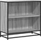 vidaXL - Boekenkast - 80,5x35x76 - cm - bewerkt - hout - grijs - sonoma - eikenkleurig