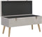 vidaXL - Bankje - met - opbergvak - 80 - cm - fluweel - grijs