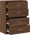 vidaXL - Kasten - met - 2 - lades - 2 - st - 60x31x40 - cm - bewerkt - hout - bruin - eiken