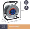 Perel Professionele kabelhaspel, gebruik binnen- en buitenshuis, spatwaterdicht (IP44), 4 stopcontacten met penaarde, anti-twist-systeem, thermische beveiliging, kabellengte 40 m, 3G2.5, grijs/zwart