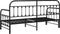 vidaXL - Bedframe - met - Uitschuifbed - - - Zwart, - 80x200 - cm, - Staal