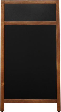 Europel - Stoepbord - Krijtbord - Dennenhout - 66 x 128cm - Geschikt voor binnen en buiten - Incl. top
