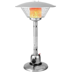 Terrasverwarming Gas - Draagbare Tafelverwarming 4000 W - Roestvrij staal Zilver