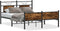 vidaXL - Bedframe - zonder - matras - hout - gerookt - eikenkleurig - 140x190 - cm