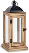 Gift Decor Lykta Natuurlijk Zwart Metaal Hout (18 X 43 X 18 Cm) (6 Stuks)