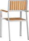 vidaXL - Stapelbare - Ligstoelen - 4 - stuks - Massief - Teakhout - en - Rvs