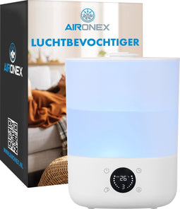 Aironex LB3 - Ultrasoonbevochtiger - 3.5 Liter - Stille werking - Modern design