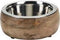 Designed by Lotte Mandira - Hondenvoerbak - Hout + RVS bakje - 16,5 cm