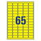 Avery 38 - Laseretiket - 65 etiketten per vel - Geel (20 vel)