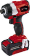 Einhell Accu Slagschroefmachine TE-CI 18 BL Li Kit - Power X-Change - 18 V/Li-ion - 180 Nm - Koolborstelloze motor - Incl. Tas, 4.0 Ah accu en lader