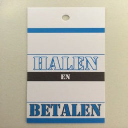 Klika - Hangetiket 35x70 mm .. halen .. b 250st - 20 stuks