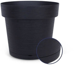 Waterreservepot - GARDEN ID Glamour - Antraciet 40 cm - Korrelig oppervlak - Binnen/buiten - Strak design.