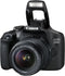 Canon EOS 2000D - DSLR - 24,1MP 18-55mm f/3.5-5.6 - Zwart