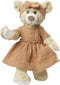 Poppenjurk Bruin met Ruches, 35-45 cm