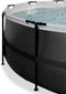 EXIT Black Leather zwembad ø450x122cm met filterpomp - zwart