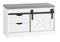 SoBuy FSR153-W - Schoenenbank - Gewatteerd kussen - Wit