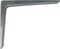 AMIG Plankdrager/planksteun - aluminium - gelakt zilvergrijs - H250 x B200 mm - boekenplank steunen