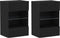 vidaXL - LED - TV - kast - - - 2 - stuks - - - Zwart - Eiken - - - 40x30x60,5cm - - - Gelaagd - Hout