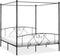 vidaXL - Hemelbedframe - metaal - zwart - 200x200 - cm